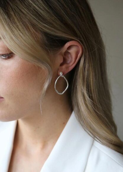 Tutti & Co Oyster Earrings Silver (EA478S)