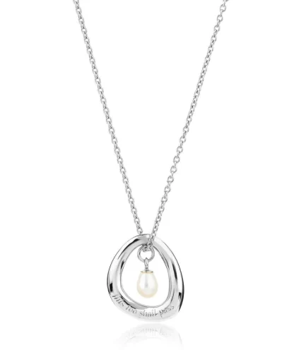 Claudia Bradby This Too Shall Pass Pendant Silver Necklace - Image 4