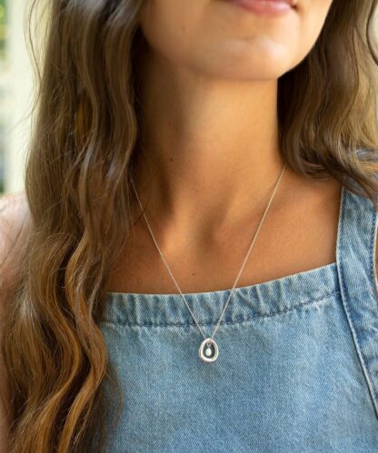 Claudia Bradby This Too Shall Pass Pendant Silver Necklace - Image 5