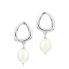 Claudia Bradby This Too Shall Pass Pendant Silver Pearl Drop Earrings - Image 2