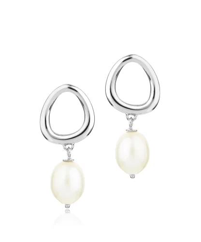 Claudia Bradby This Too Shall Pass Pendant Silver Pearl Drop Earrings - Image 2