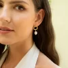 Claudia Brandby Pendant Gold Pearl Drop Earrings - Gifted Boston Spa