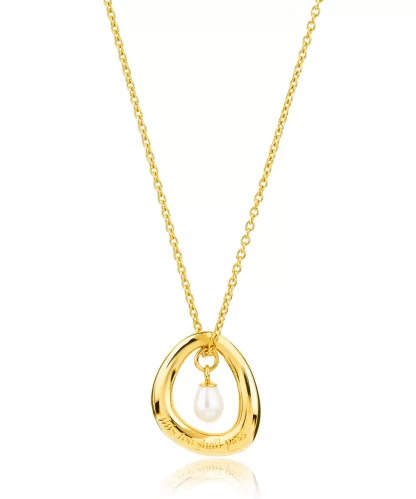 Claudia Bradby This To Shall Pass Pendant Gold Necklace - Image 3