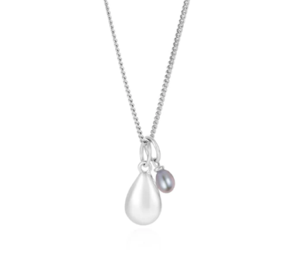 Claudia Bradby Mother and Child Grey Pearl Pendant Silver Necklace - Image 3