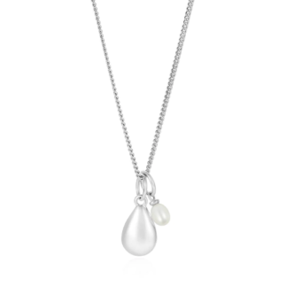 Claudia Bradby Mother and Child White Pearl Pendant Silver Necklace