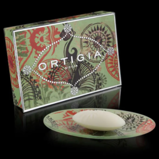Ortigia Fico d'India Olive Oil Soap & Glass Plated Box