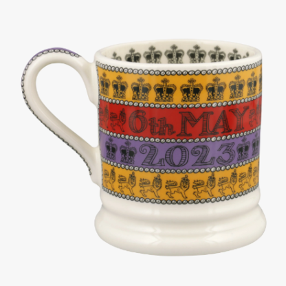 Emma Bridgewater 3 Cheers For King Charles III 1/2 Pint Mug - Image 2