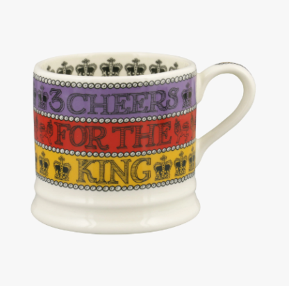 Emma Bridgewater 3 Cheers For King Charles lll Small Mug
