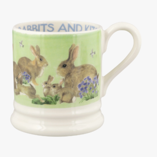Emma Bridgewater Bright New Morning Rabbits and Kits 1/2 Pint Mug