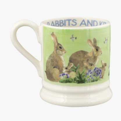 Emma Bridgewater Bright New Morning Rabbits and Kits 1/2 Pint Mug - Image 4