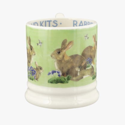 Emma Bridgewater Bright New Morning Rabbits and Kits 1/2 Pint Mug - Image 6