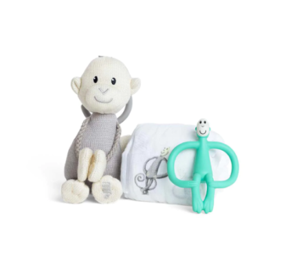 Matchstick Monkey Soothe & Play Monkey GREEN Gift Set