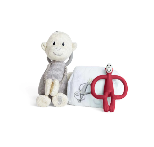 Matchstick Monkey Soothe & Play Monkey YELLOW Gift Set - Gifted Boston Spa