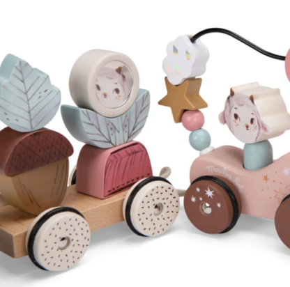 Moulin Roty "Les Jouets" Pull Along Activity Train - Image 3