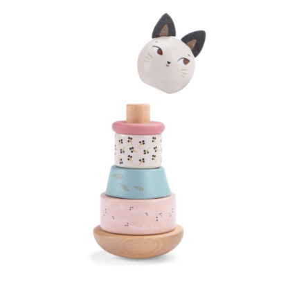 Moulin Roty "Les Jouets" Roly-poly Stacking Cat - Image 2