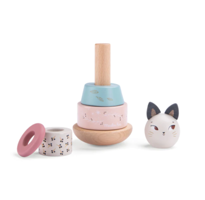 Moulin Roty "Les Jouets" Roly-poly Stacking Cat - Image 3