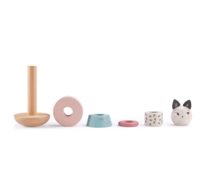 Moulin Roty "Les Jouets" Roly-poly Stacking Cat - Image 4