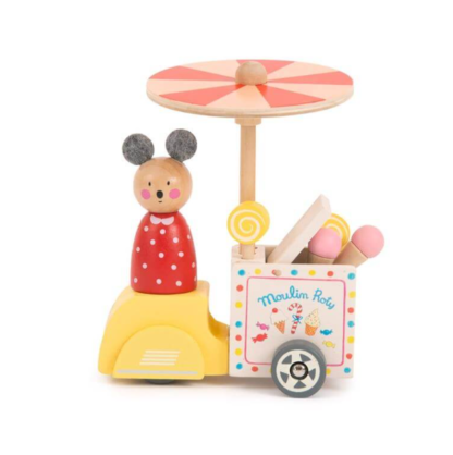 Moulin Roty Wooden Toys Ice Cream Delivery Tricycle (632428) - Image 2