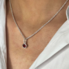 Tutti & Co Birthstone JANUARY Garnet Necklace Silver (NE615S) - Image 5
