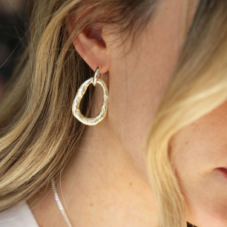 Tutti & Co Cassia Earrings Silver/Gold (EA508S)