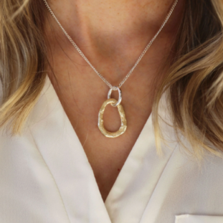Tutti & Co Cassia Necklace Silver/Gold (NE614S)
