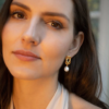 Claudia Bradby Large Love Knot Pearl Drop Earring Gold - Image 3