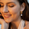 Claudia Bradby Large Love Knot Pearl Drop Earring Gold - Image 4