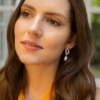 Claudia Bradby Large Love Knot Pearl Drop Earring Silver - Image 3