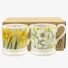 Emma Bridgewater Daffodils and Narcissus Set Of 2 1/2 Pint Mugs Boxed 2023