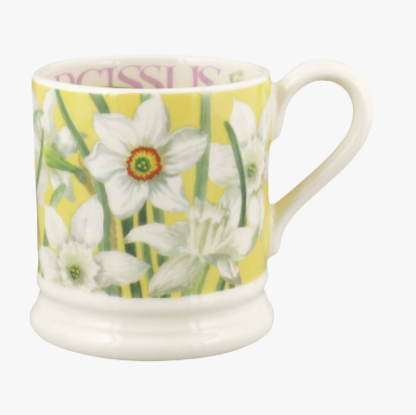 Emma Bridgewater Daffodils and Narcissus Set Of 2 1/2 Pint Mugs Boxed 2023 - Image 4