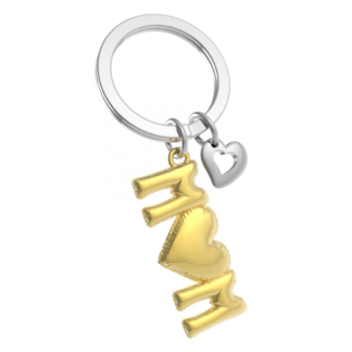 Metalmorphose - Gold Mum with Heart Keyring