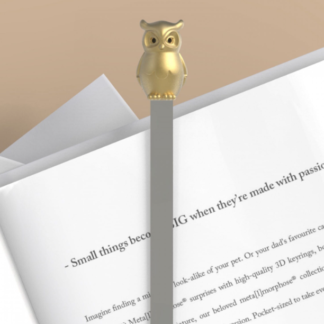Metalmorphose - Gold Owl 3D Metal Bookmark