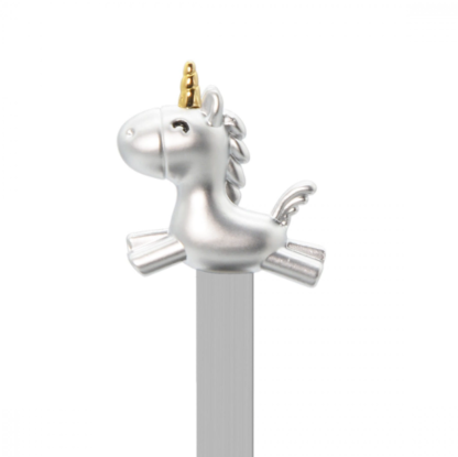 Metalmorphose - Matt Silver Metal Unicorn Bookmark - Image 2