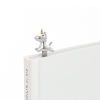 Metalmorphose - Matt Silver Metal Unicorn Bookmark