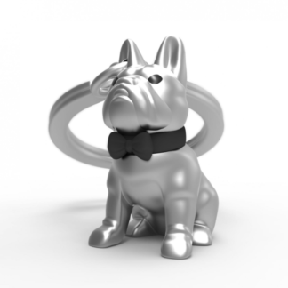 Metalmorphose - French Bulldog with Bow Tie Keyring