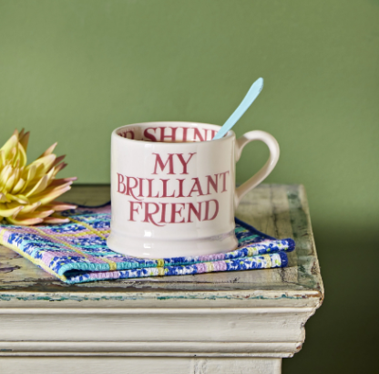Emma Bridgewater Pink Toast My Brilliant Friend Small Mug - Image 2