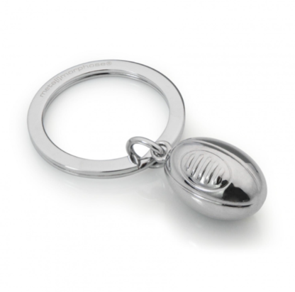 Metalmorphose - Silver Rugby Ball Keyring - Image 2