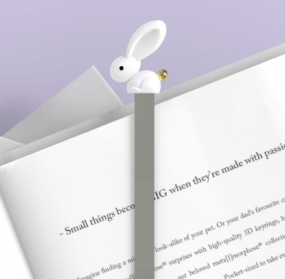 Metalmorphose - White Bunny Bookmark