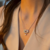 Claudia Bradby Sideways Knot Pearl Pendant Necklace Silver