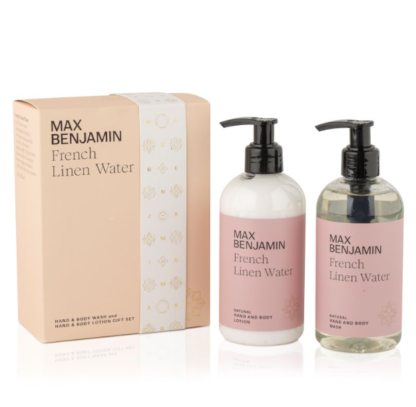 Max Benjamin French Linen Water Hand and Body Wash and Hand and Body Lotion Gift Set
