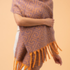 Powder Athena Cosy Scarf Tangerine and Lavender