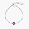 Tutti & Co Birthstone FEBRUARY Amethyst Bracelet Silver (BR591S)