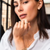 Tutti & Co Birthstone APRIL White Topaz Bracelet Gold (BR593G) - Image 3