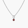 Tutti & Co Birthstone JANUARY Garnet Necklace Silver (NE615S)