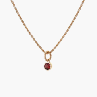 Tutti & Co Birthstone JANUARY Garnet Necklace Gold (NE615G)