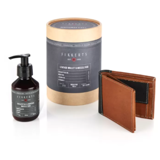 FIKKERTS FRUITS OF NATURE GENTLEMANS WALLET and MUSCLE RUB SET