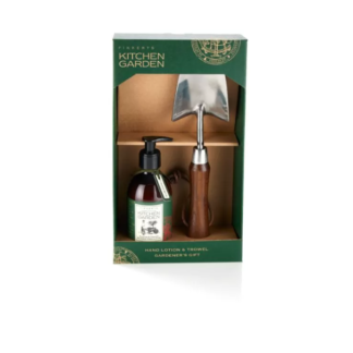 FIKKERTS KITCHEN GARDEN Marigold and Shea Butter HAND LOTION and GARDENING TROWEL GIFT SET