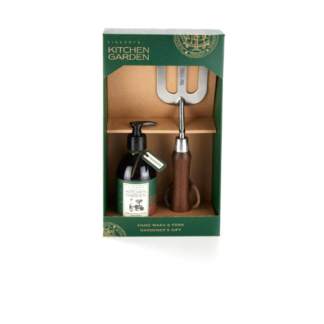 FIKKERTS KITCHEN GARDEN Marigold and Shea Butter HAND WASH and GARDENING FORK GIFT SET