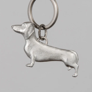 Lancaster & Gibbings Pewter Key Ring Dachshund