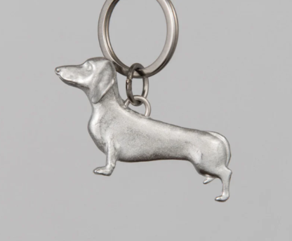 Lancaster & Gibbings Pewter Key Ring Dachshund